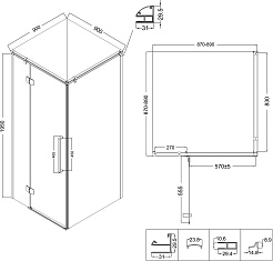 Niagara Душевой уголок Nova 90x90 NG-6631-34 – фотография-13